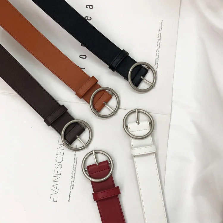 

Japanese Word Buckle Women's Fashion Simple Korean Jeans Decorative Belt Trouser Bag Belt Wholesale Belt