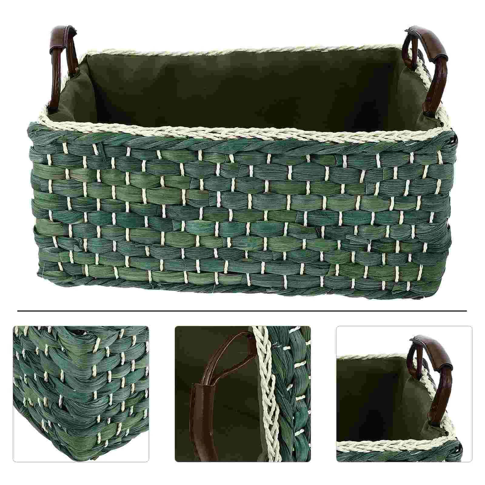 

1pc Nursery Baskets Kids Sorting Bin Handwoven Storage Basket Seagrass Container for Makeup