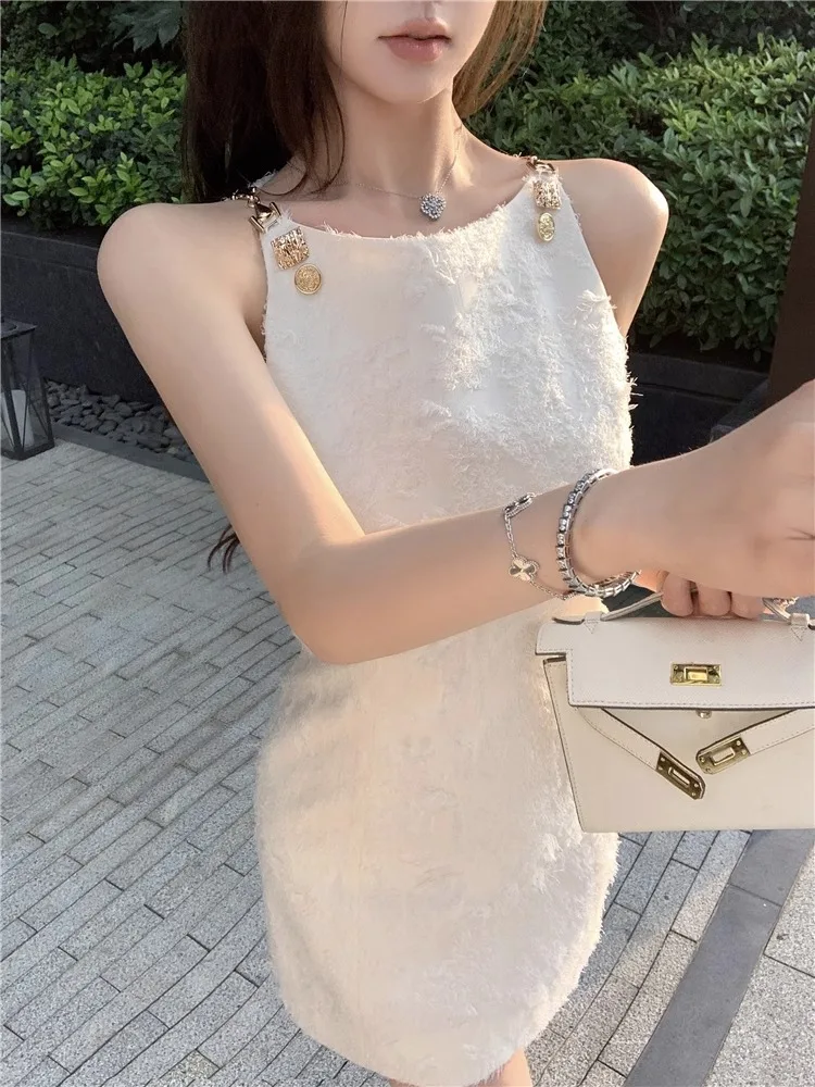 Платье Ezgaga женское без рукавов элегантное модное мини-платье с цветами яркое