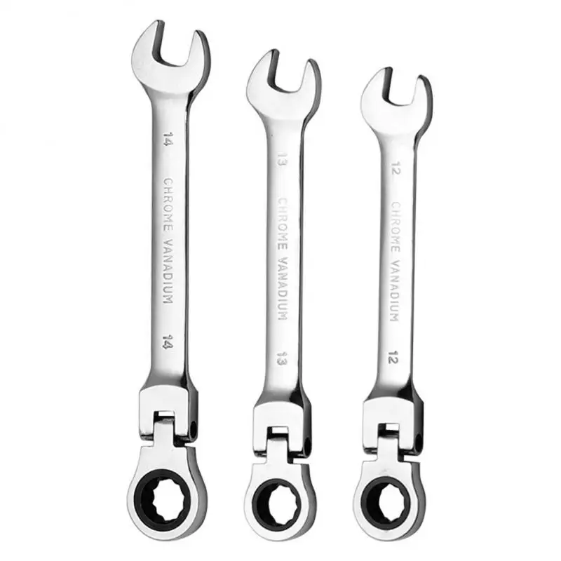 

Flex-Head Ratchet Wrench Set 6-17mm Tooth Gear Ring Torque Socket Spanner Car Repair Hand Tool Ratchet Combination Metric Wrench
