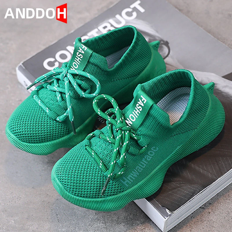 

Size 21-30 Kids Breathable Mesh Soft Bottom Sneakers Girls Boys Light Running Shoes Children Sport Footwear tenis masculino