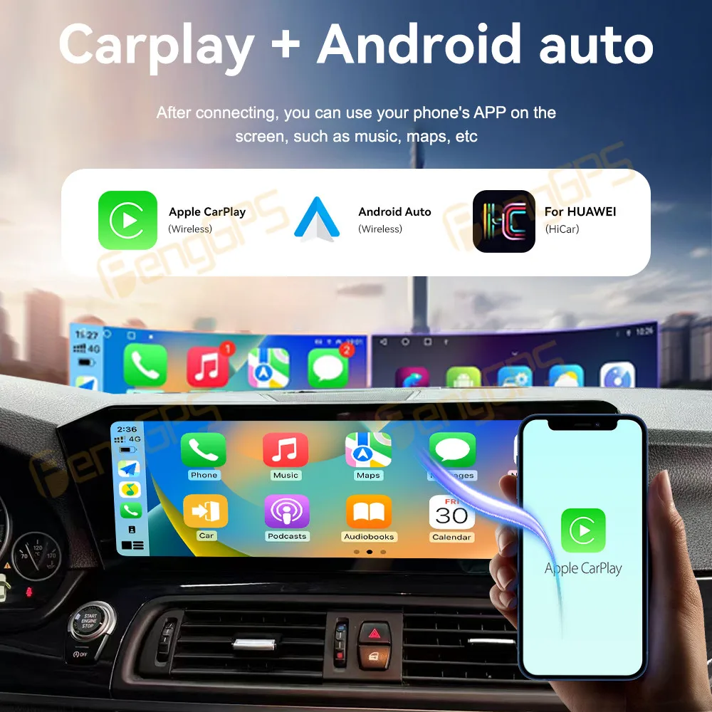 Автомобильная Мультимедийная система проигрыватель на Android 13 с GPS Wi-Fi для BMW 5 Series