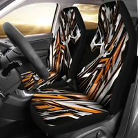extreme racing army style black orange design car seat coverspack of 2 universal front seat protective cover