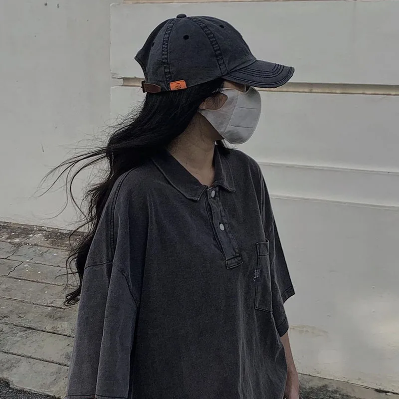 

Новое винтажное хлопковое поло с коротким рукавом