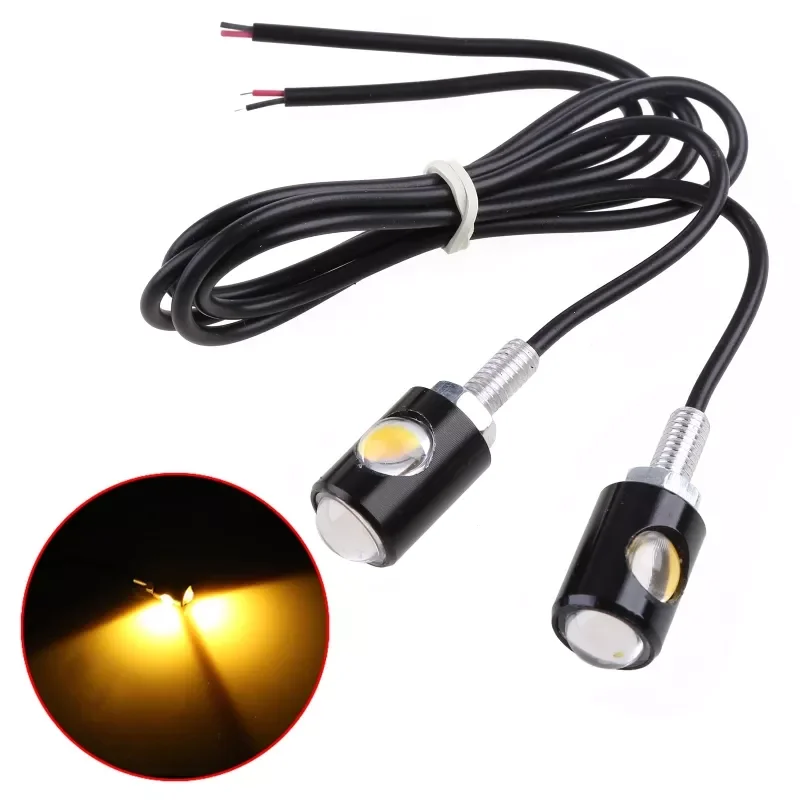 

1Pair Universal Motorcycle LED Mini Turn Signal Eagle Eye Shape Turn Indicators G8TE