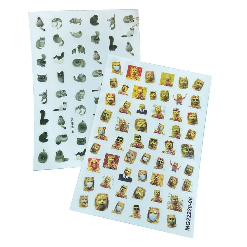 

DIY Japanese Style Fashion New Arrival Nail Sticker Cute Cats Back Glue Dry Nail Decals Nail Art Manicure for Women Girls Gifts