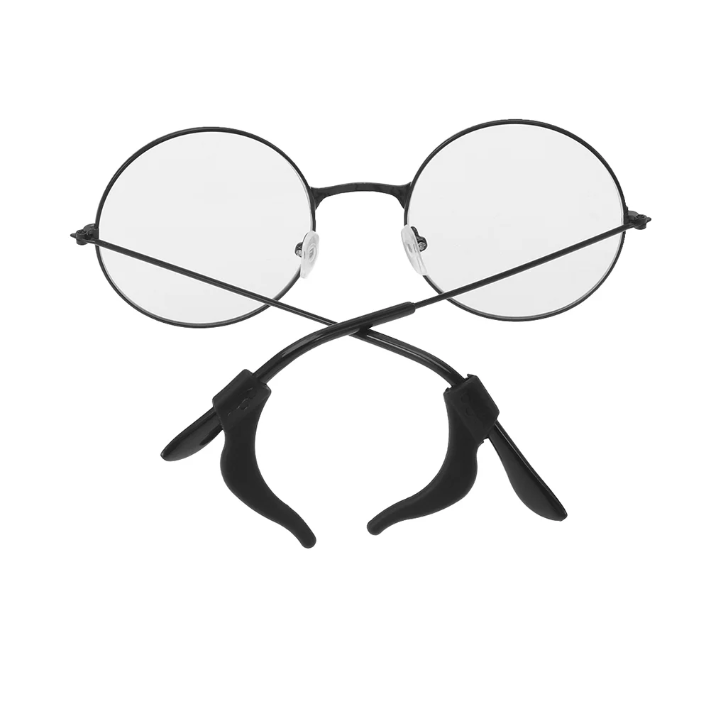 

20 Pairs Silicone Glasses Sunglasses Sets Glasses Non-slip Cover Glasses Leg Sets for Eyeglass Sunglasses (Black)