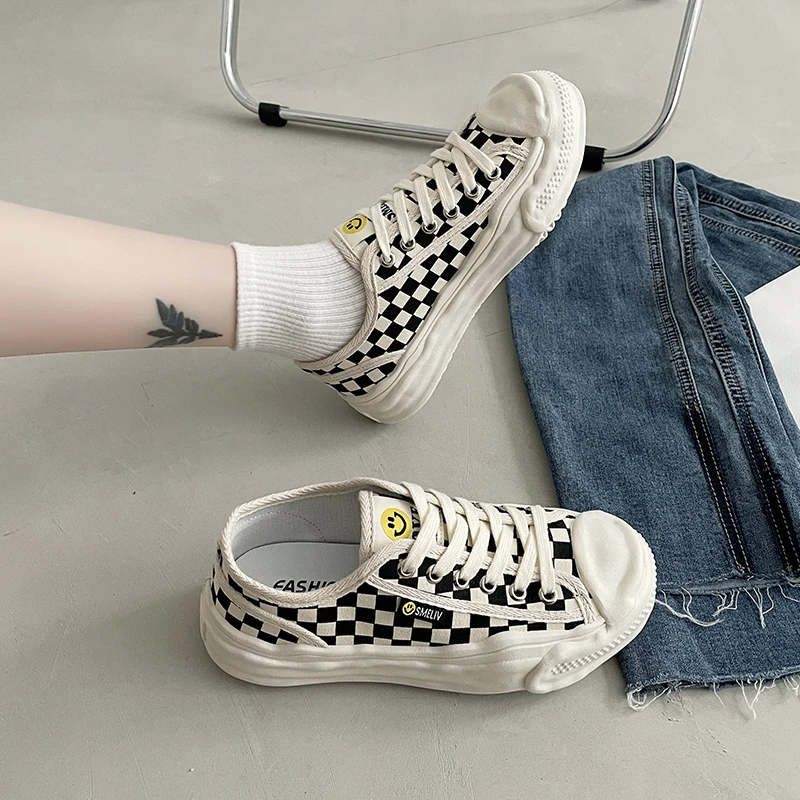 

Кеды женские холщовые, кроссовки из флока, повседневная обувь для тенниса, Прорезиненные, с перекрестной шнуровкой, модные базовые, для отды...