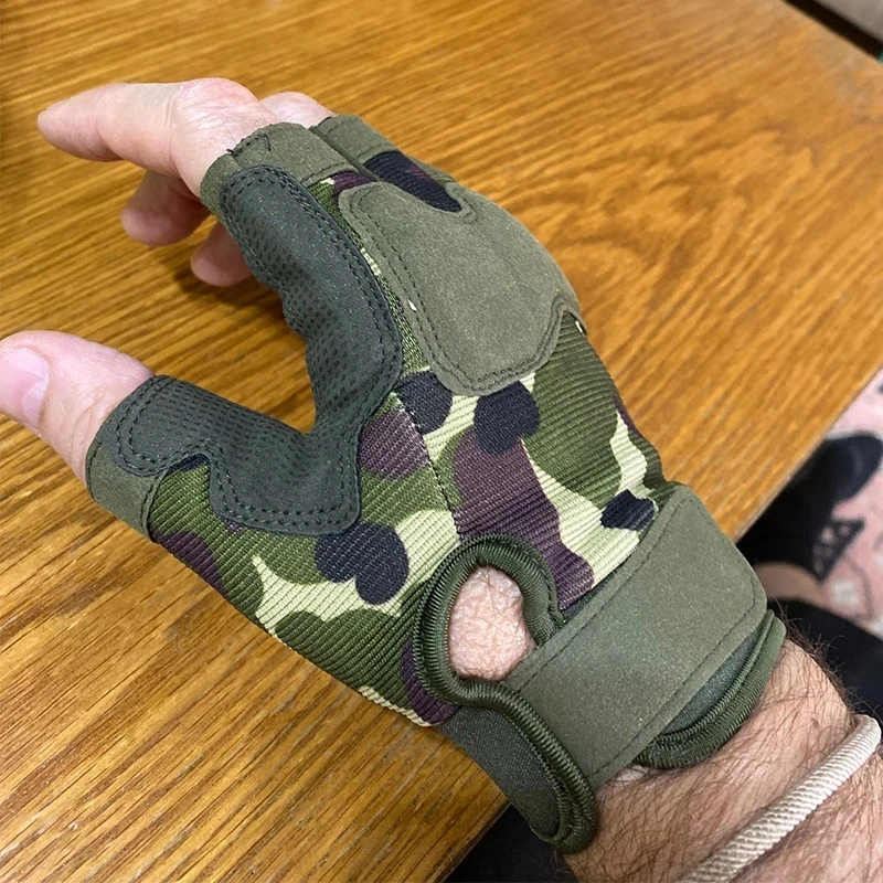 Перчатки мужские тактические военные армейские митенки с защитой от порезов