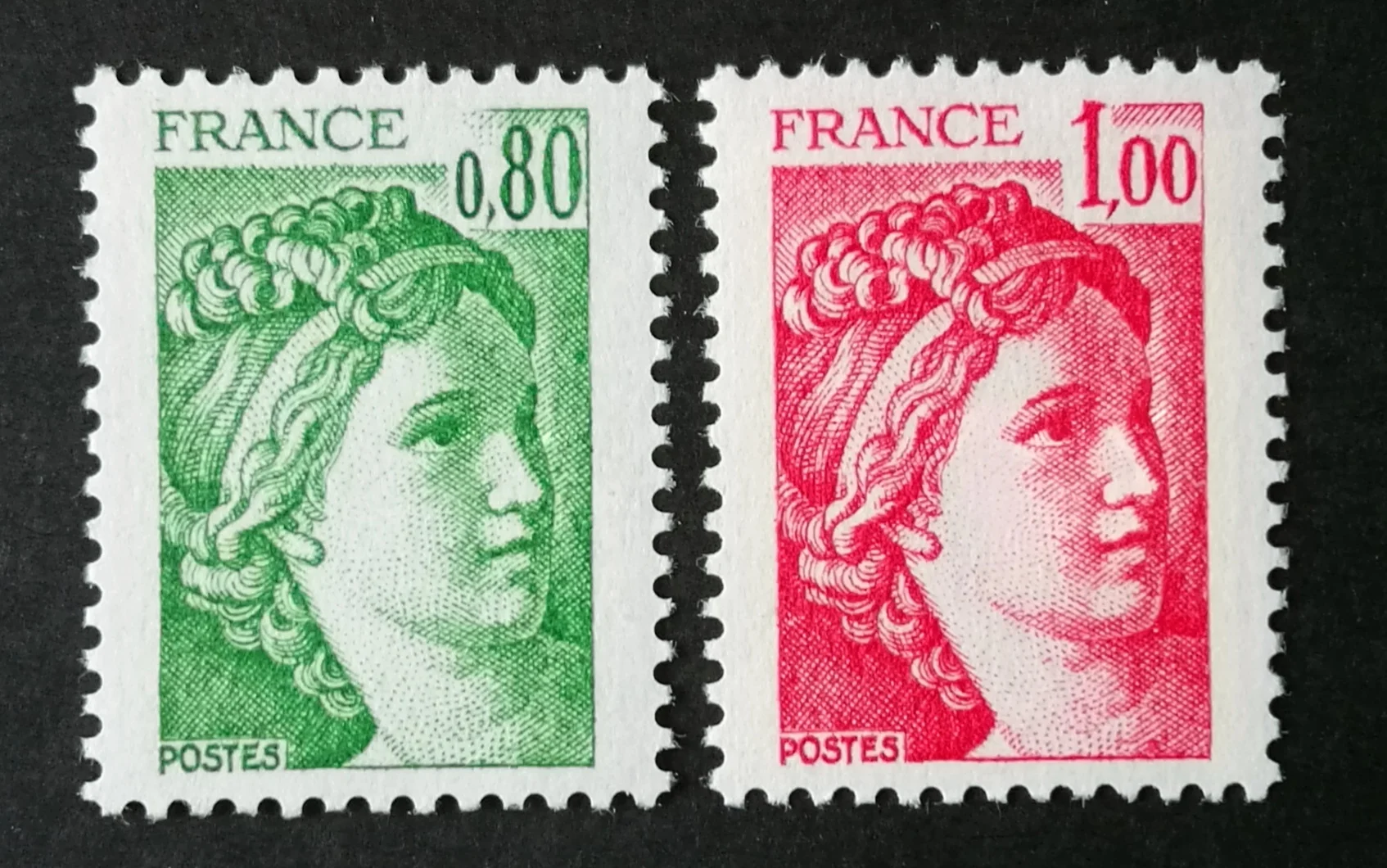 

2 шт./компл. Новые французские почтовые штампы 1977 Сабин красивые гравировочные почтовые штампы MNH
