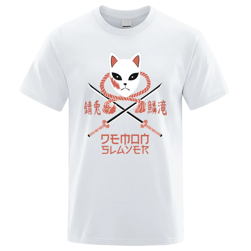 

DEMON SLAYER -SABITO Anime Print Tshirt Men Creativity Casual Clothing Fashion Tee shirt T Shirts Cartoons Breathable T-Shirts
