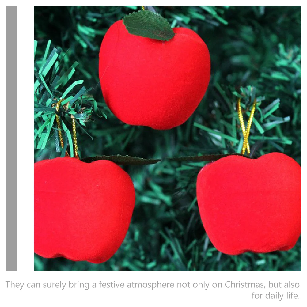 60 шт. мини красные яблоки рождественская елка кулон украшения аксессуары пена