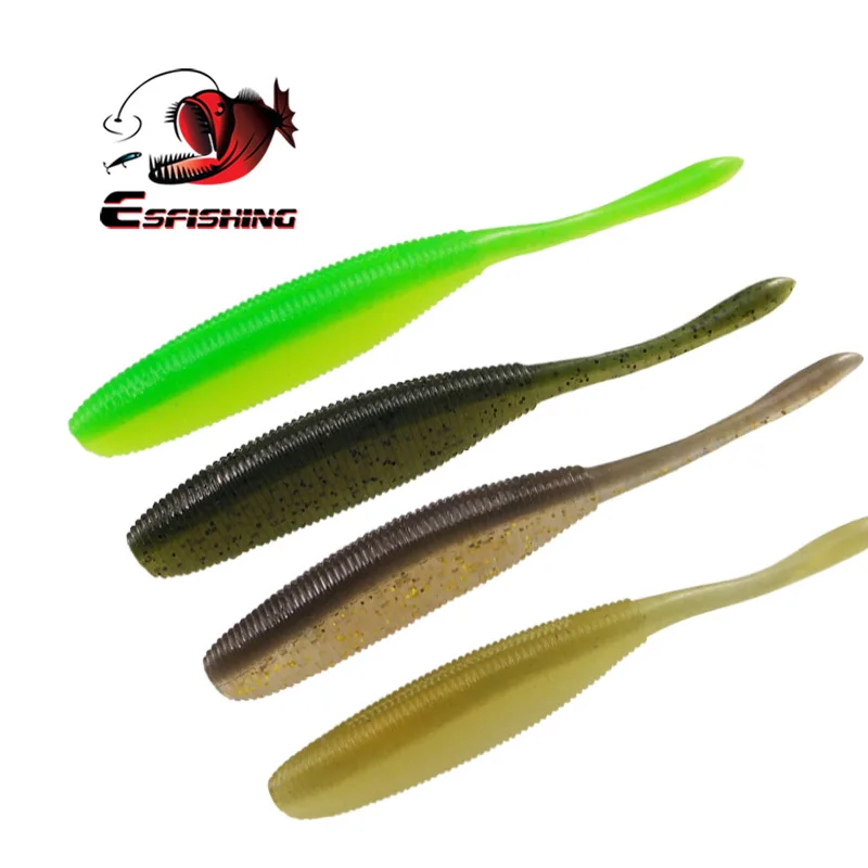 ESFISHING приманка для морской рыбалки Shad Drive Shad 100 мм 8 шт. мягкие приманки, рыбалка силиконовая приманка для ловли форели щуки Zander (art.: 79d37c059) - 79d37c059