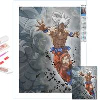 ultra instinct son goku 5d diy diamond paintings full square drill home decor embroidery anime dragon ball cross stitch pictures