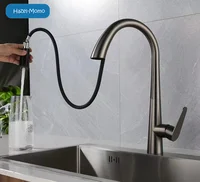 Free Shipping Hazel&Momo 304 Stainless Steel invisible pull Bathroom Faucet Kitchen Faucet