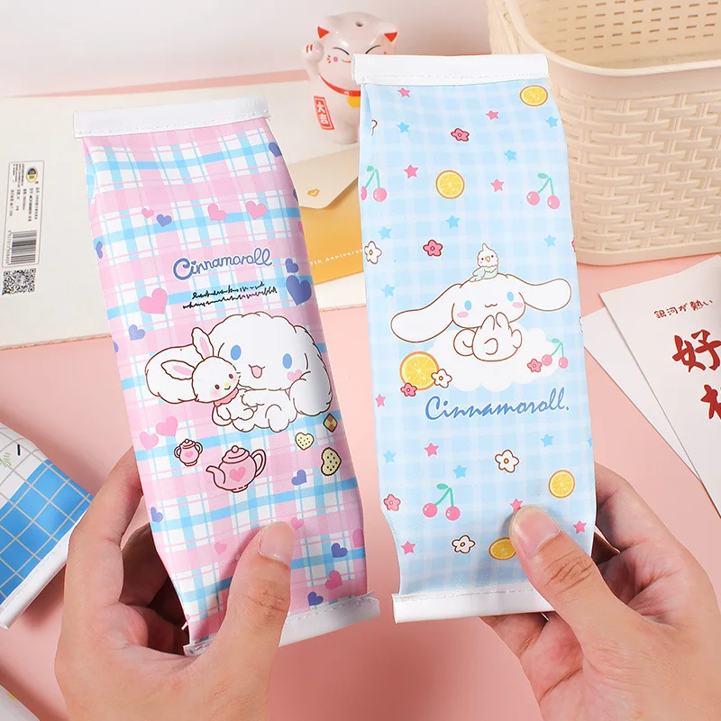 

Sanrio Kawaii Cinnamoroll Pompompurin пенал полиуретан канцелярские товары сумка на молнии мультфильм маленькие двойные звезды творческие подарки для студентов детей