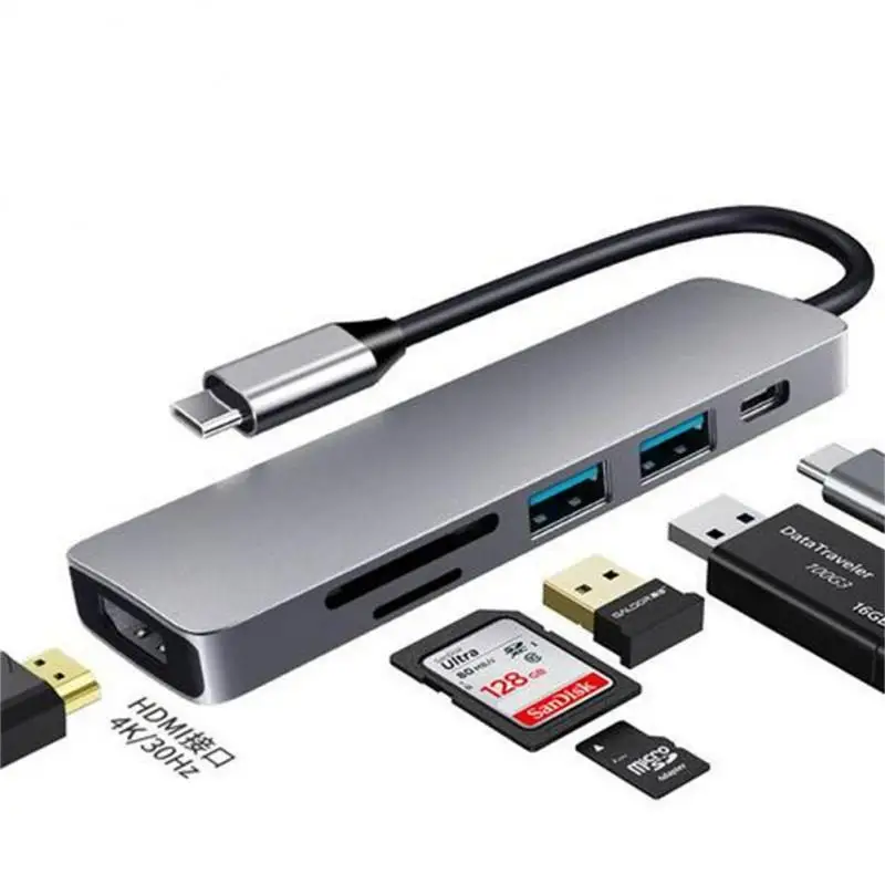 Док-станция с разъемом Type-C для двух мониторов, док-станция с двойным HDMI-совместимым адаптером, 4K DP 3USB SD/TF для Dell XPS 13/15 HP X360