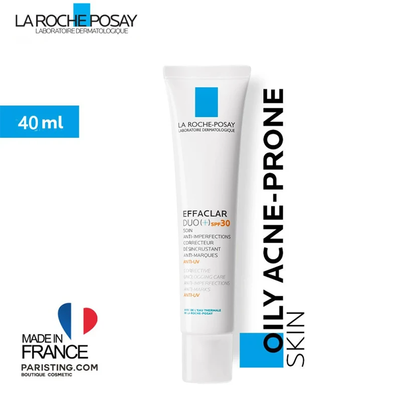 

La Roche Posay Effaclar Duo+ SPF30 40ml Against UV Rays Acne Treatment Acne Mark Remover Powerful Pimples Blackhead Lotion Oil