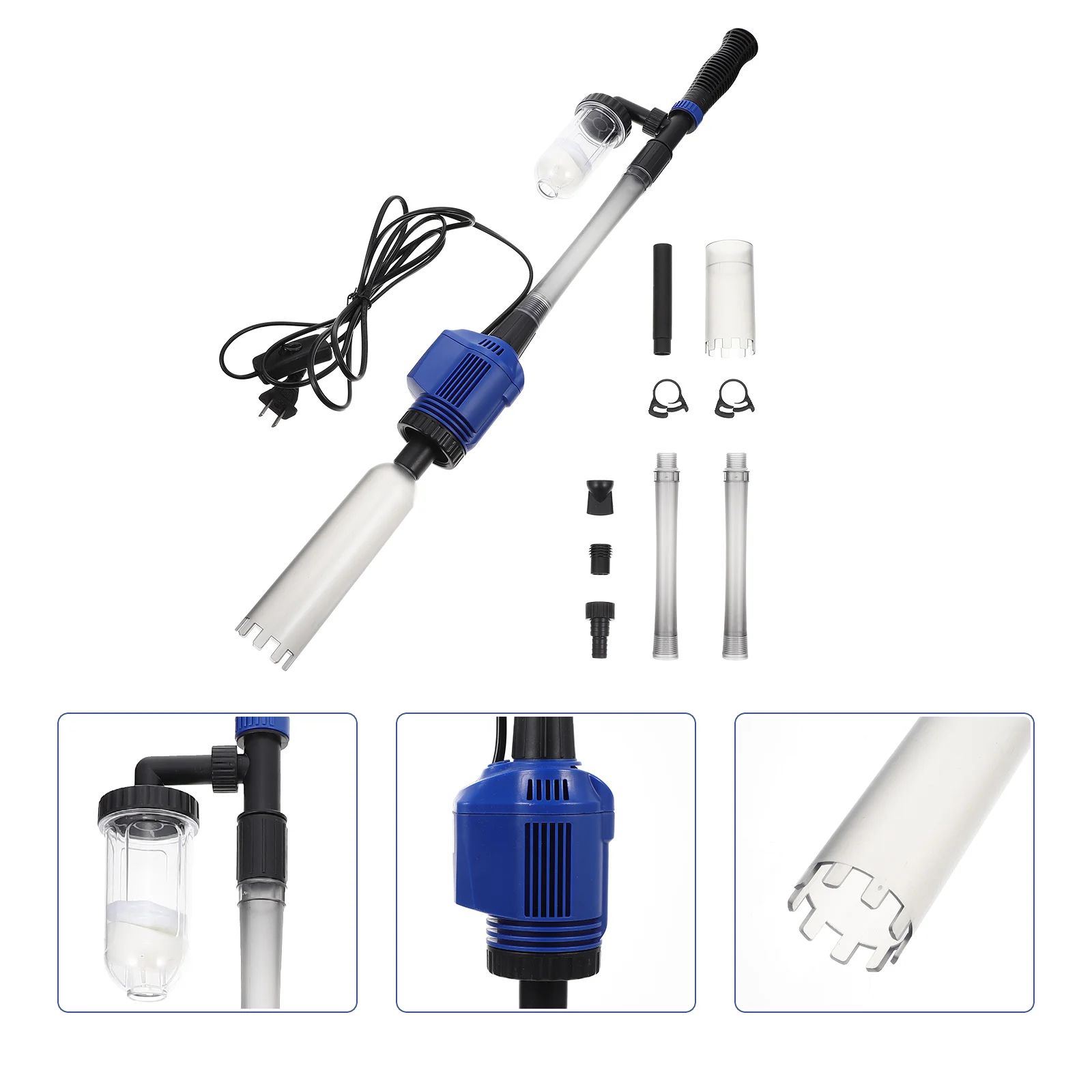 

1 комплект резервуара для рыбы, аксессуары для аквариума, Вакуумный Гравий, устройство для замены воды, цвет рыбы