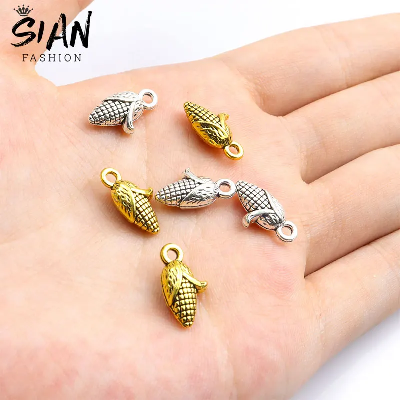

20pcs New Corn On The Cob Earrings Pendant Charms Zinc Alloy Charms for DIY Jewelry Making Handmade Necklace Accssories Crafts