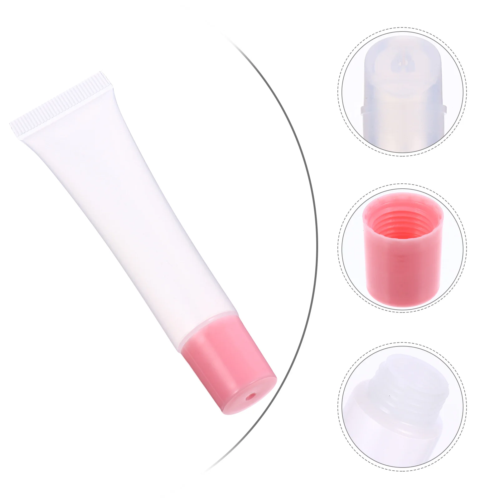 

50 Pcs Lipstick Tube Gloss Balm Travel Lotion Container Clear Plastic Squeeze