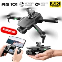 2022 new rg101 max professional drone 8k hd dual camera infrared obstacle avoidance altitude hold mode foldable rc wifi plane