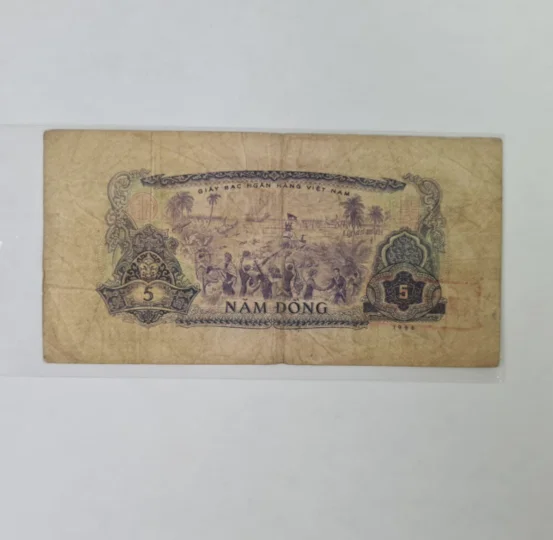 1966 вьетнамские оригинальные заметки 5 Dong (коллекционные предметы без