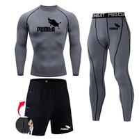 mens clothing winter first layer thermal underwear second layer long johns compression sportswear warm sweat suit rashgarda mma