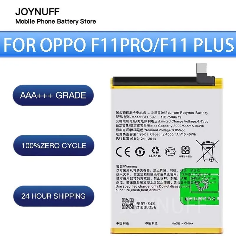 

New Battery High Quality 0 Cycles Compatible BLP697 For OPPO F11pro mobilephone F11 plus Replacement Sufficient Batteries+tools