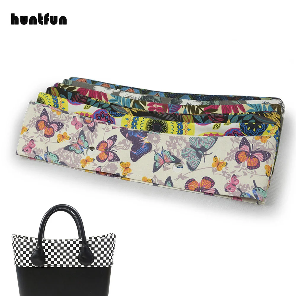 

Huntfun New Trim Floral Fabric Trim for Classic Mini Obag HandbagCotton Fabric Decorating for O Bag Body