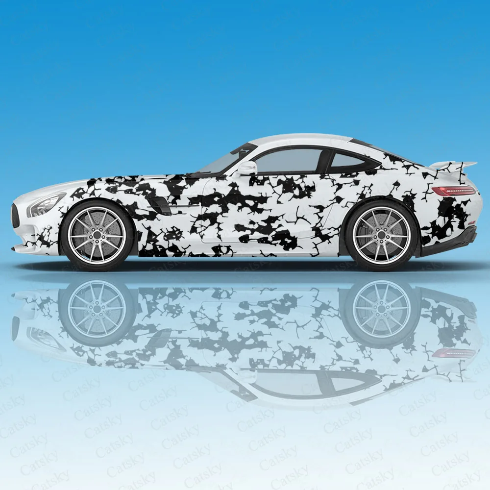 

Камуфляжные трещины графика автомобиль наклейки ita тюнинг гонки виниловая наклейка оберточная сторона графика автомобиля дверь наклейка боковые наклейки