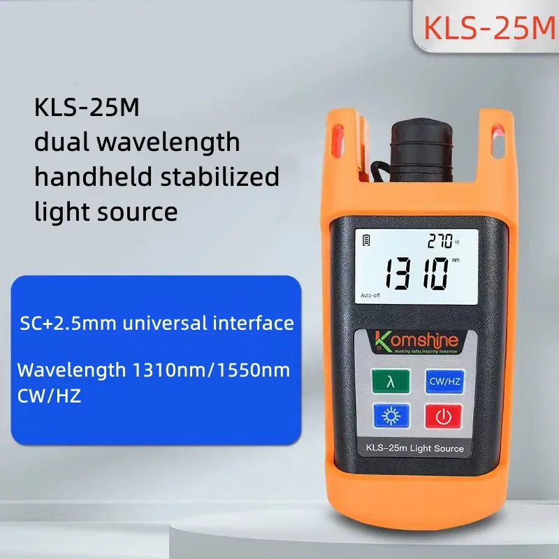

Komshine KLS-25M Optical Light Source Fiber Optic Laser Source 1310/1550nm Optical Power Meter Fiber Optic Cable Tester OLS OPM