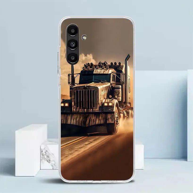 Чехол для телефона Samsung Galaxy A17 A37 A57 A16 A26 A36 A56 A15 A14 A55 A13 A53 A25 A35 A24 A34 A23 A33 Galaxy с дизайном «Грузовики SA-AB» (art.: 3920db0fa4002) - 3920db0fa4002