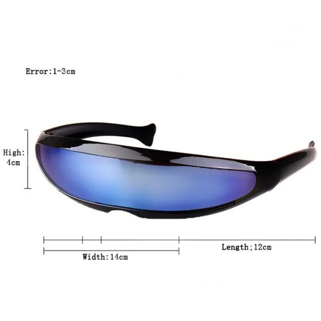 Futuristic Narrow Cyclops Visor Sunglasses Laser Eyeglasses UV400 Personality Mirrored Lens Costume Eyewear Glasses Men Glasses 6