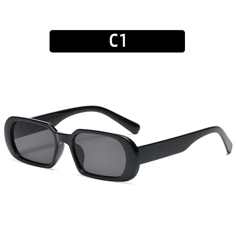 Модные солнцезащитные очки унисекс в черной разноцветной квадратной оправе