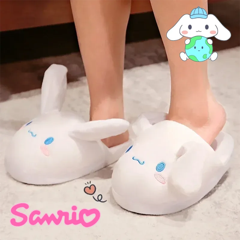 Sanrio мультфильм Cinnamoroll хлопковые тапочки уши будут двигаться Симпатичные теплые