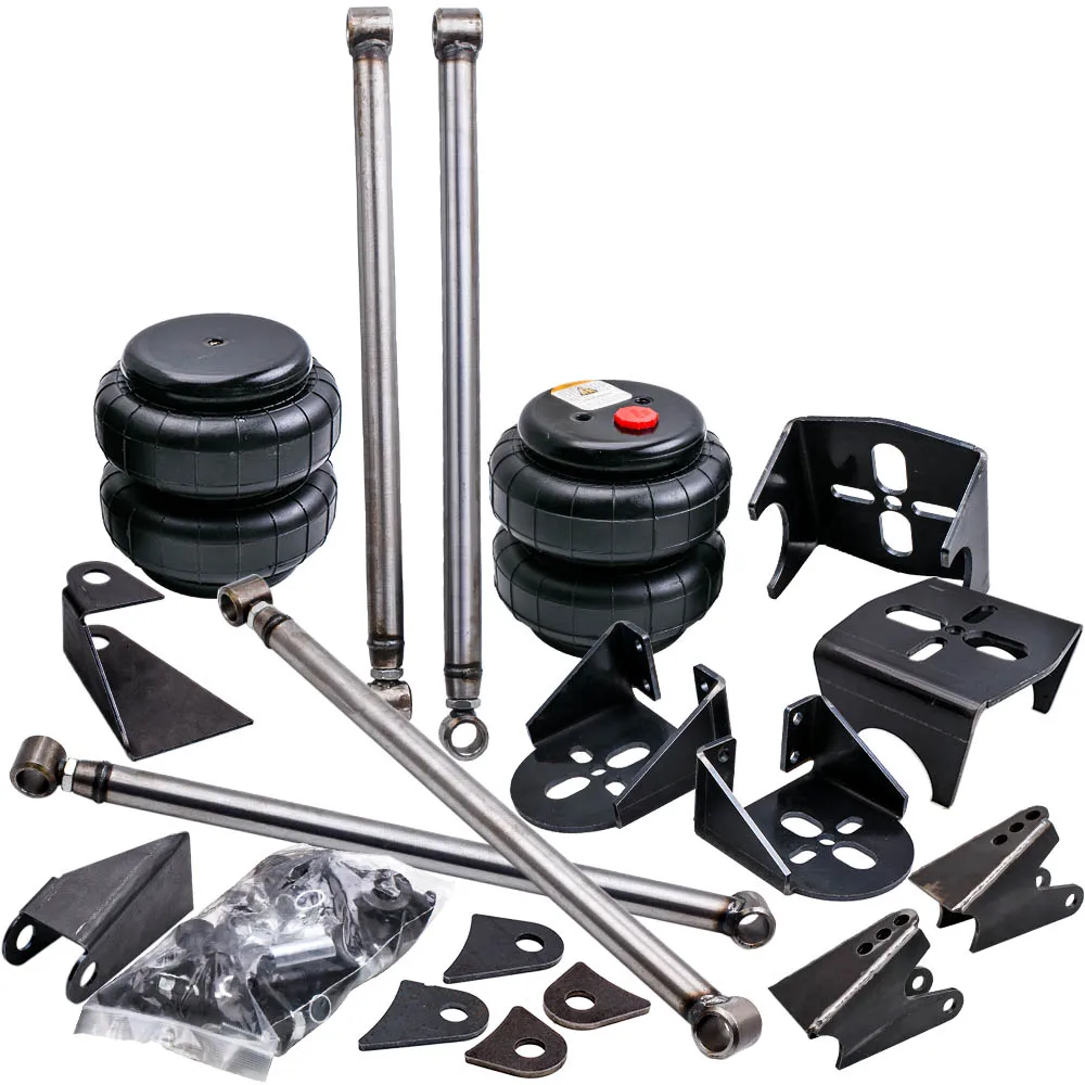 

2x 2500lb Suspension Bags Heavy Duty Steel Bars Weld-On 4 Axle Link Kit For LKW