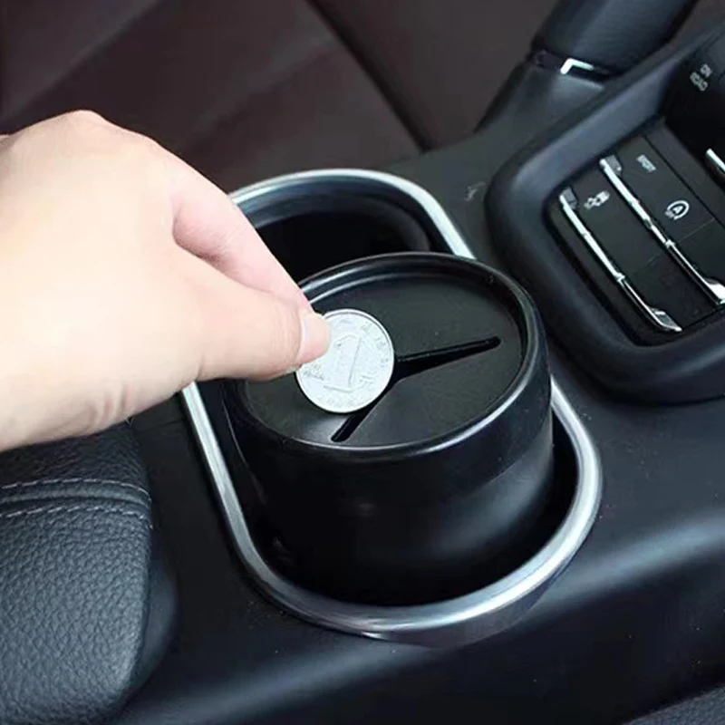 Мини маленькая черная Автомобильная мусорная корзина контейнер для хранения