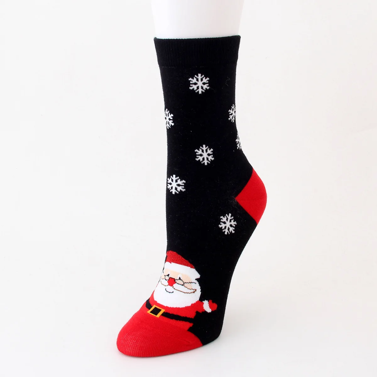 12 Pairs of Winter New Christmas Socks Cartoon Santa Elk Straight Women's Socks Cute Holiday Gift Socks