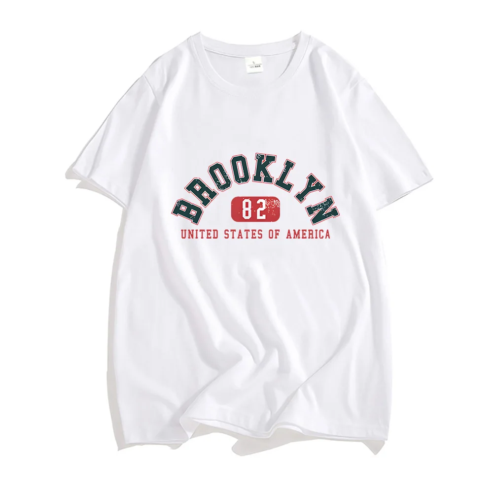 

Футболка Brooklyn мужская повседневная с принтом манга/комикса, 100% хлопок