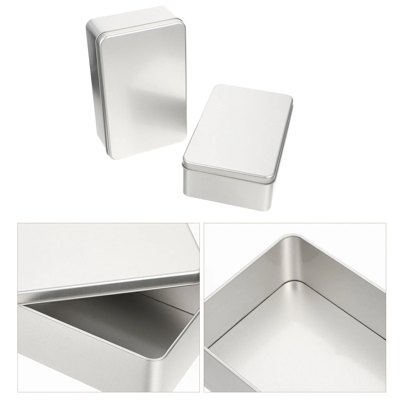 

Box Tin Tins Candy Storage Empty Container Metal Tea Gift Tinplate Rectangular Tall Cake Cookie Jar Boxeslid Wedding Decorative
