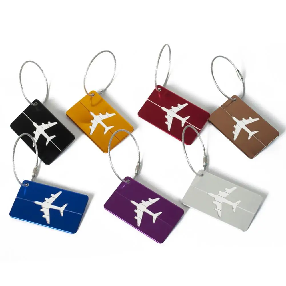 Fashion Metal Creative Flying Aluminium Alloy Luggage Tag Suitcase ID Address Holder Baggage Boarding Tag Portable Label Bag