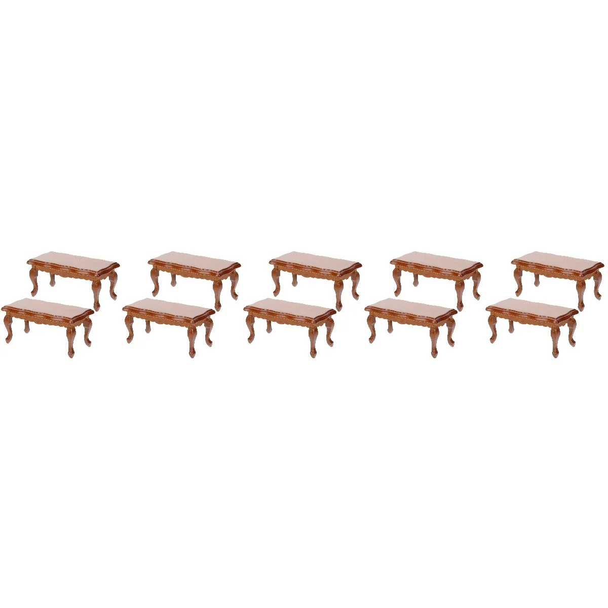 

10 pcs Decorative Wooden Novelty Miniature House Furniture Miniature Tables Miniature Dining Tables Furniture
