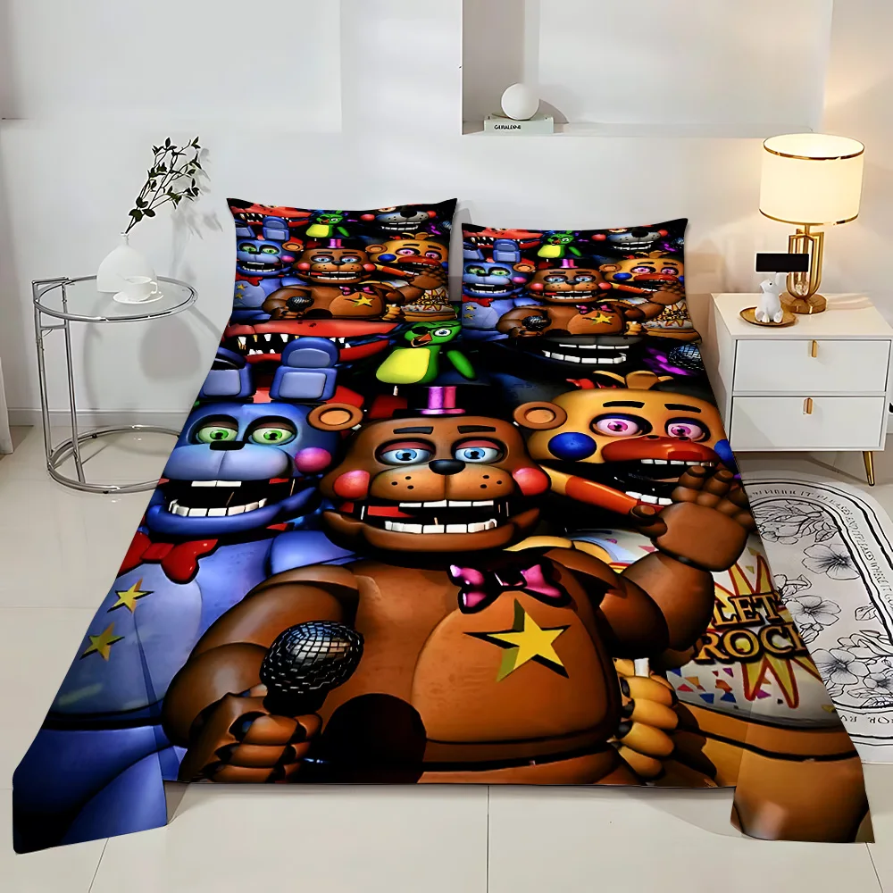 Bedding Set Adult Children Bed Sheet With Pillowcase Droop Full Encirclement Five Night At Freddy Mattress Cover Four Seasons