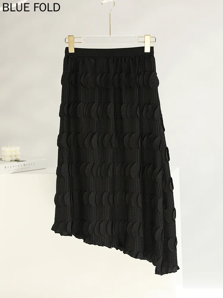 Летняя плиссированная юбка с круглым лепестком женская и универсальная