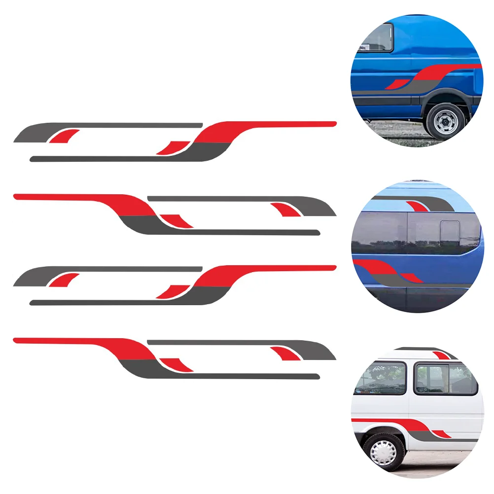 

4pcs Fashion Personality Car Decals Anti-scratch RV Car Decoration Sticker