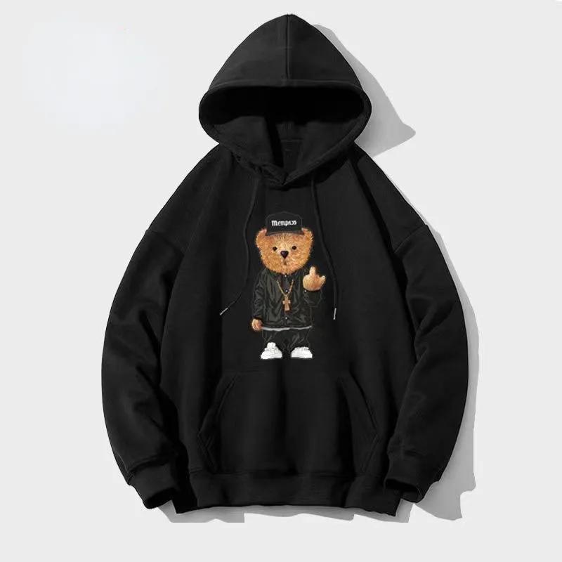 Bear Series Printed Casual Hoodies  Young Men's/ Women's Hoody Fashion Pullover Autumn Winter Sweatshirt
