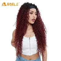 noble girl synthetic headband wig super soft long ombre blonde curly wigs 30 inch deep curly wave cosplay wigs lolita wig