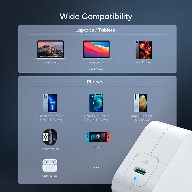 Kovol 65W Charger Type C PD 3.0 PPS Adapter For Samsung S22 S21 For 13 12 iPhone Charger Fast Charge Xiaomi GaN Phone Charger