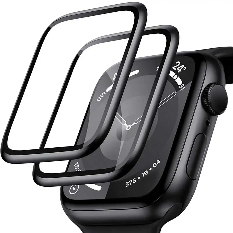 Защитная Пленка Из Закаленного Стекла 9d Hd С Нано Покрытием Для Apple Watch Совместимая